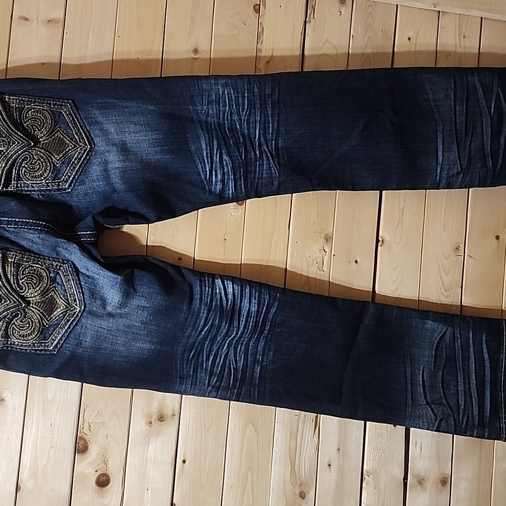 Affliction Blake Jeans Size 34 $175 Faded distressed NWOT 33in Inseam Cotton - Picture 6 of 8